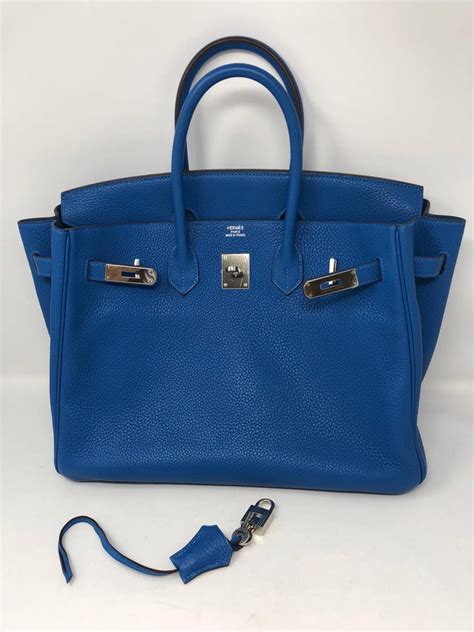 hermes mykonos blue clemence birkin 35